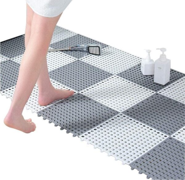 Interlocking Floor Mat For Bathroom 6  pcs Bathroom Accessories - Image 5