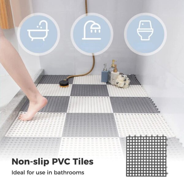 Interlocking Floor Mat For Bathroom 6  pcs Bathroom Accessories - Image 6