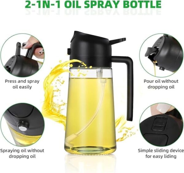 GLASS OIL SPRAY BOTTLE ( 210 ML ) - Image 2