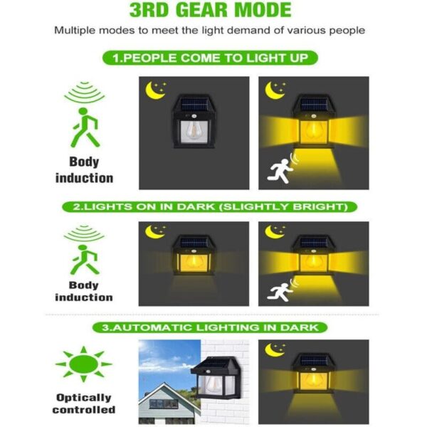 SOLAR WALL BULB LAMP OUTDOOR - Image 5
